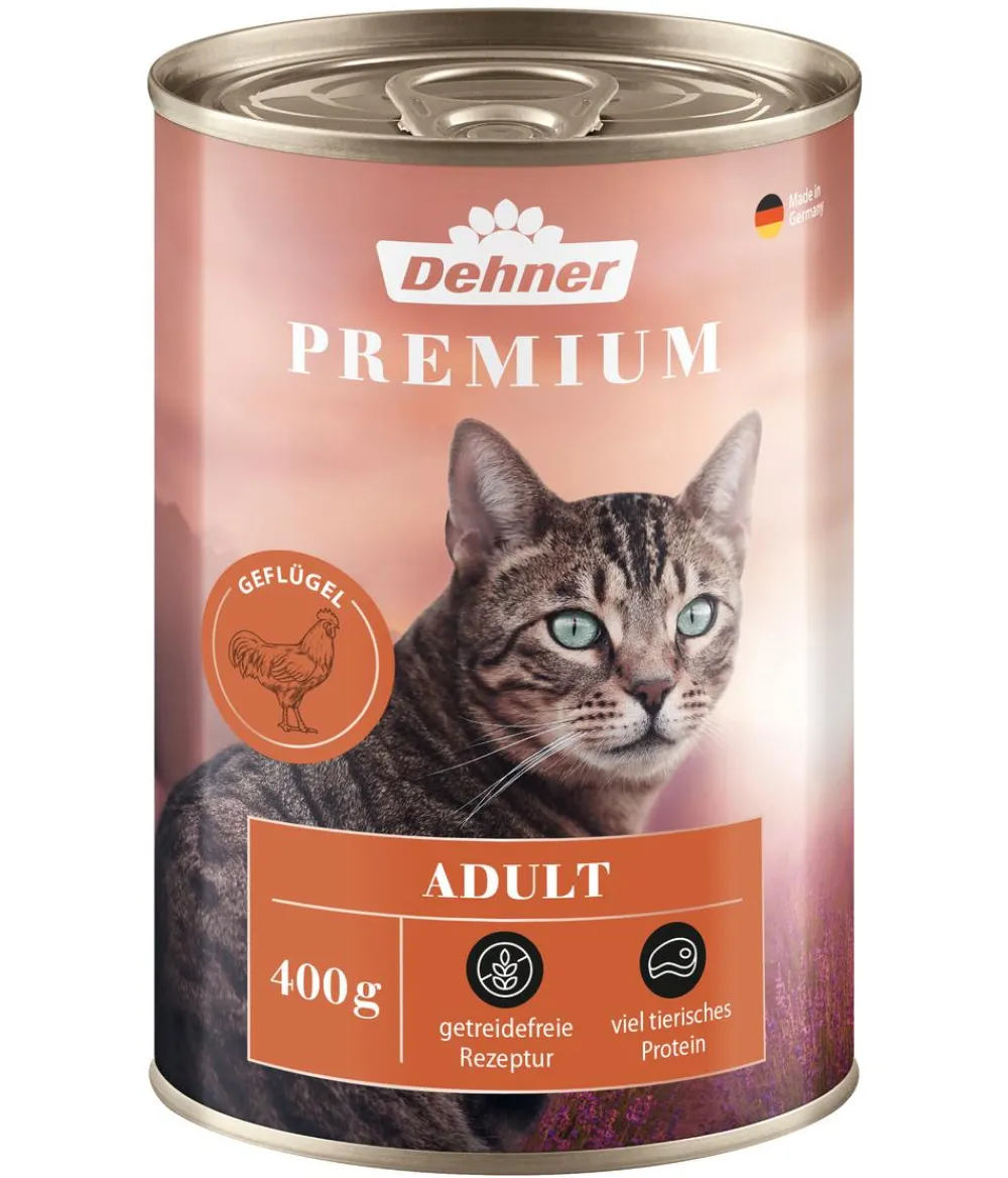 Dehner Premium Nassfutter Katze - Nassfutter für Katzen Adult