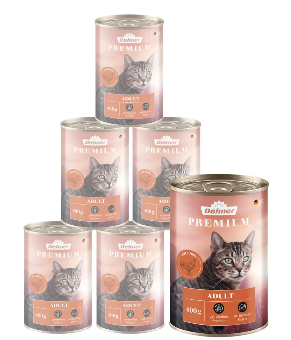 Dehner Premium Nassfutter Katze - Nassfutter für Katzen Adult