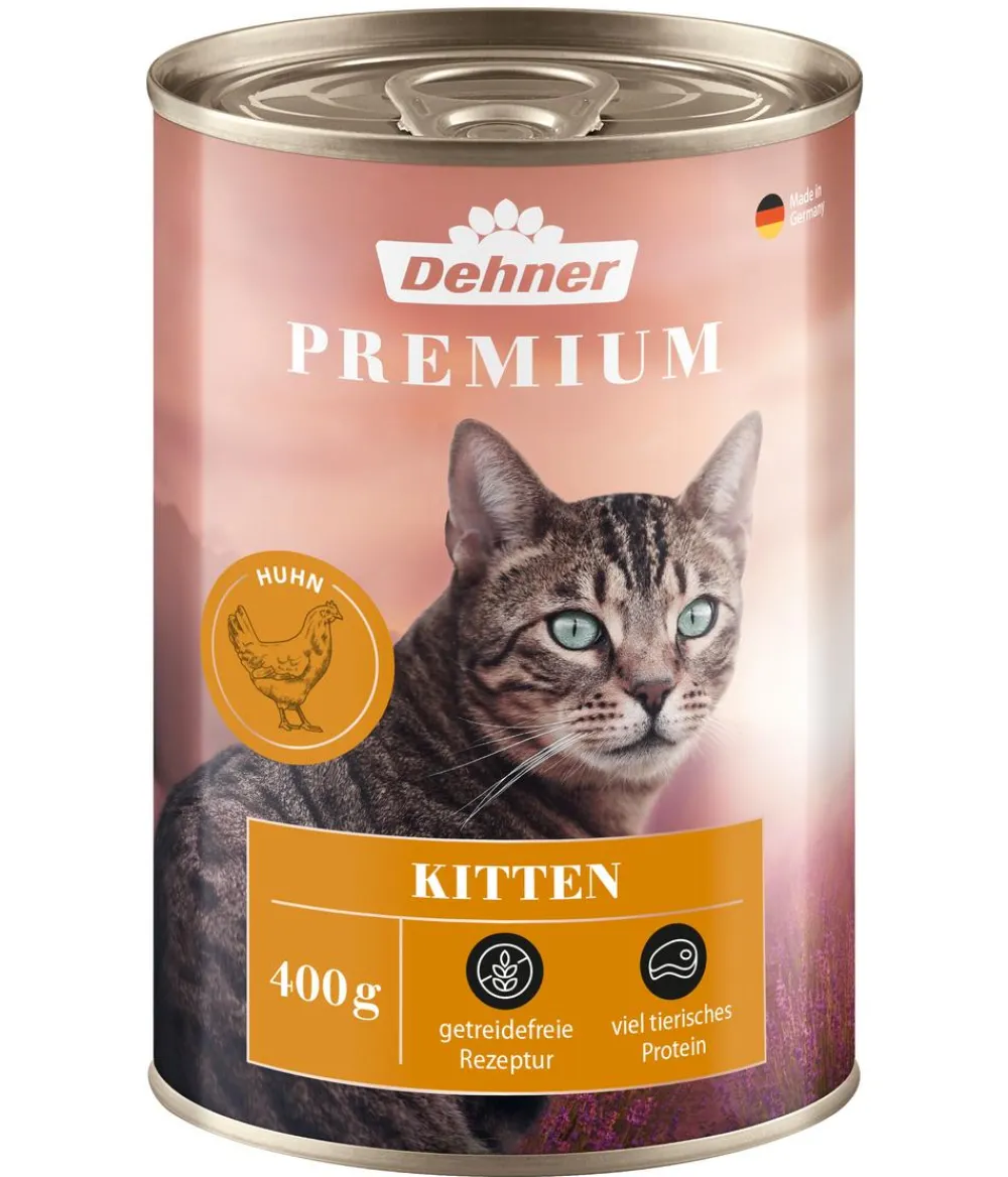 Dehner Premium Nassfutter Katze - Nassfutter für Katzen Kitten, /400 g