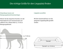Dehner Premium Orthopädisches Hundebett Yumah, rechteckig, ca. B120/H23/T90 cm Grau New