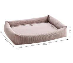 Dehner Premium Orthopädisches Hundebett Lakota, rechteckig, ca. B120/H23/T90 cm Rosa Outlet