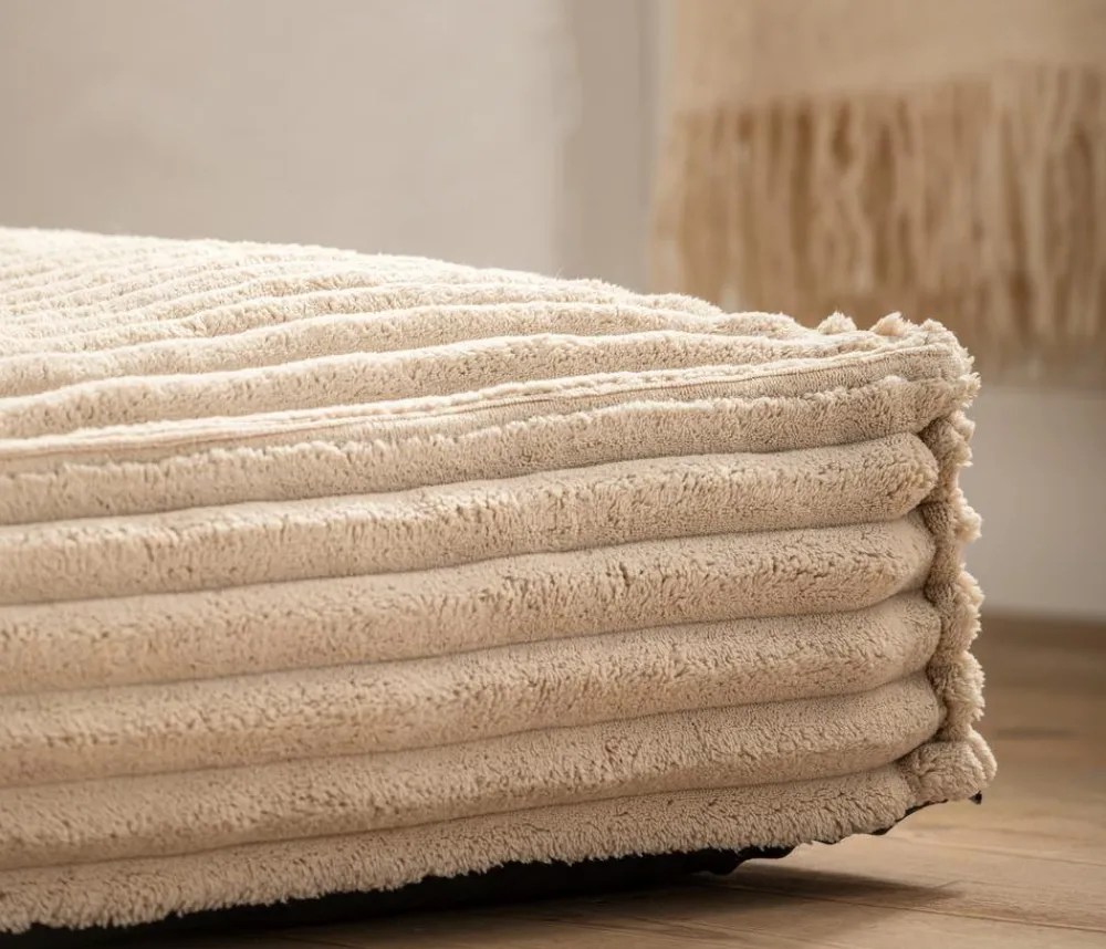 Dehner Premium Betten & Kissen|Hundekissen - Orthopädische Hundematratze Sikari, rechteckig, ca. B100/H14/T70 cm Beige