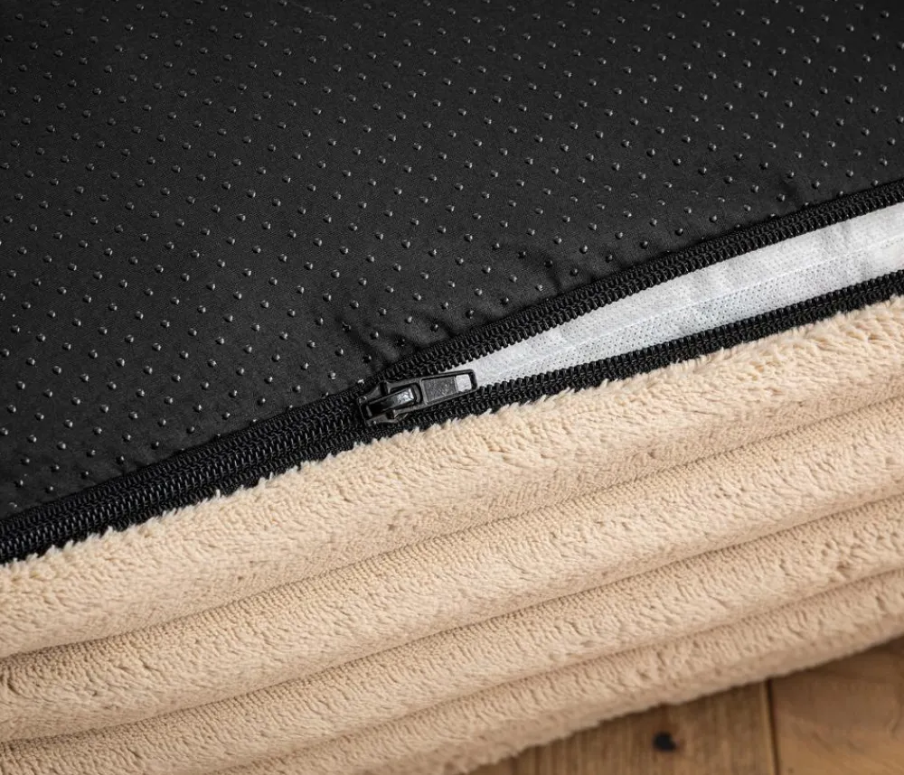 Dehner Premium Betten & Kissen|Hundekissen - Orthopädische Hundematratze Sikari, rechteckig, ca. B100/H14/T70 cm Beige