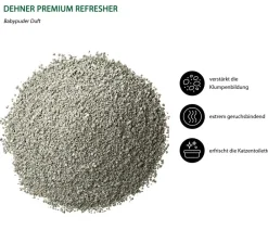 Dehner Premium Katzenklo|Katzenpflege - Refresher mit Babypuderduft, 700 g