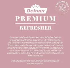 Dehner Premium Katzenklo|Katzenpflege - Refresher mit Babypuderduft, 700 g