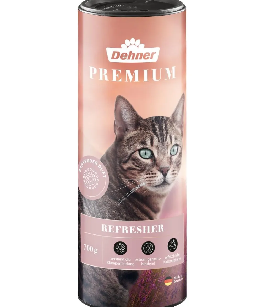 Dehner Premium Katzenklo|Katzenpflege - Refresher mit Babypuderduft, 700 g