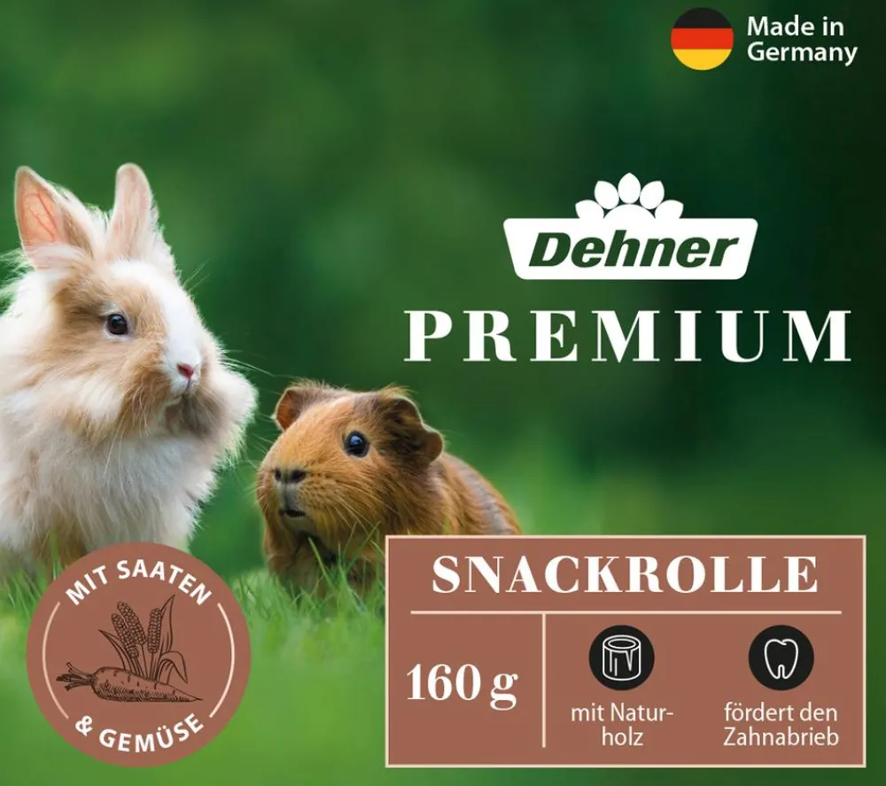 Dehner Premium Nagersnacks > Snackrolle für Nager, Saaten & Gemüse, 160 g
