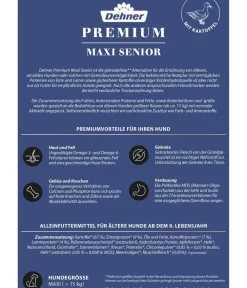 Dehner Premium Trockenfutter Hund > Trockenfutter für Hunde Maxi Senior, Ente & Kartoffel