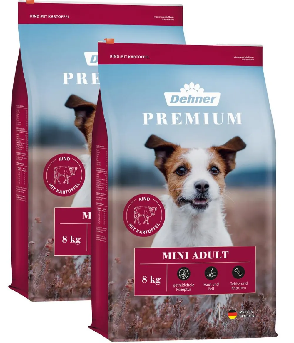 Dehner Premium Trockenfutter Hund > Trockenfutter für Hunde Mini Adult, Rind & Kartoffel
