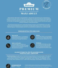 Dehner Premium Trockenfutter Hund - Trockenfutter für Hunde Maxi Adult, Rind & Kartoffel