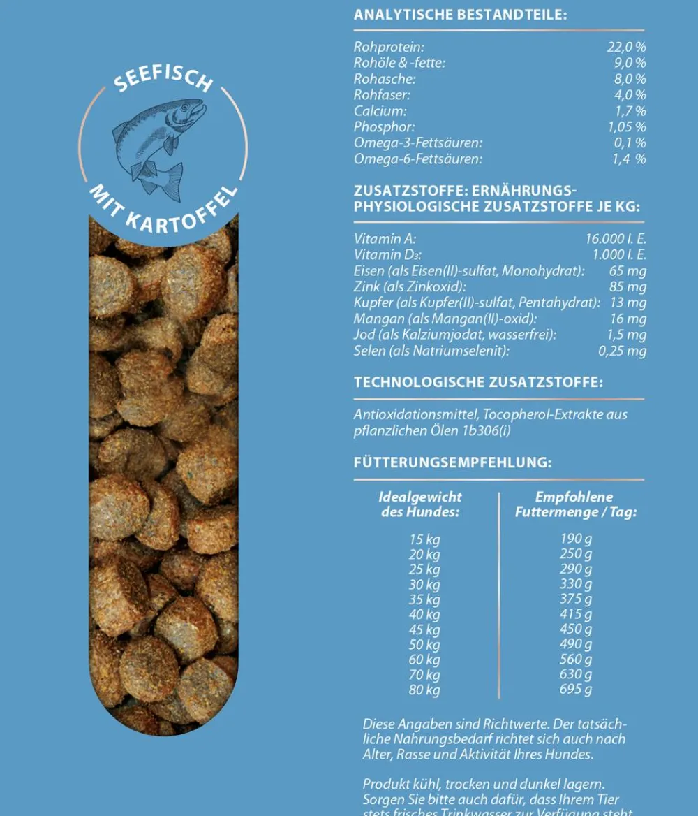 Dehner Premium Trockenfutter für Hunde Maxi Adult, Seefisch mit Kartoffel Online