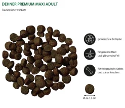 Dehner Premium Trockenfutter Hund - Trockenfutter für Hunde Maxi Adult, Ente & Kartoffel