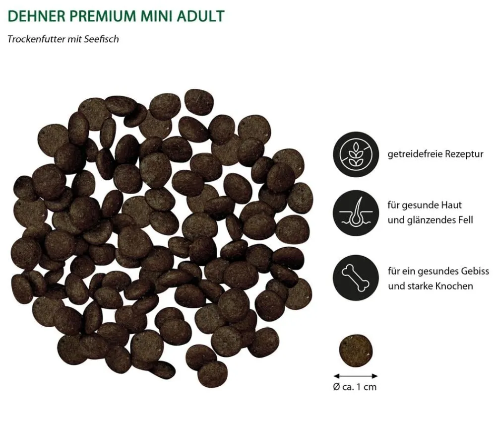 Dehner Premium Trockenfutter Hund > Trockenfutter für Hunde Mini Adult, Seefisch