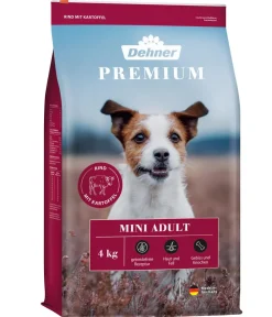 Dehner Premium Trockenfutter für Hunde Mini Adult, Rind & Kartoffel New