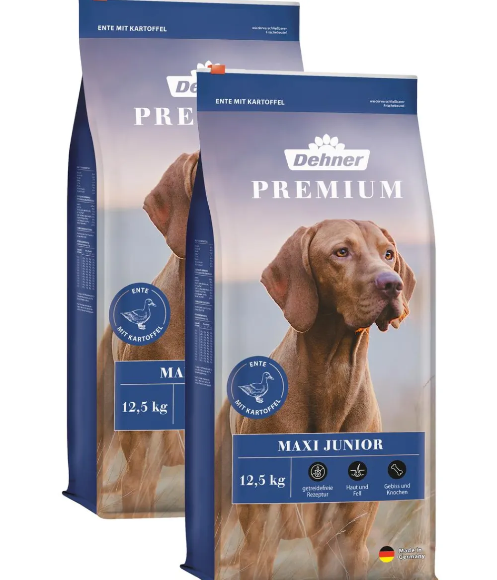 Dehner Premium Trockenfutter für Hunde Maxi Junior Discount
