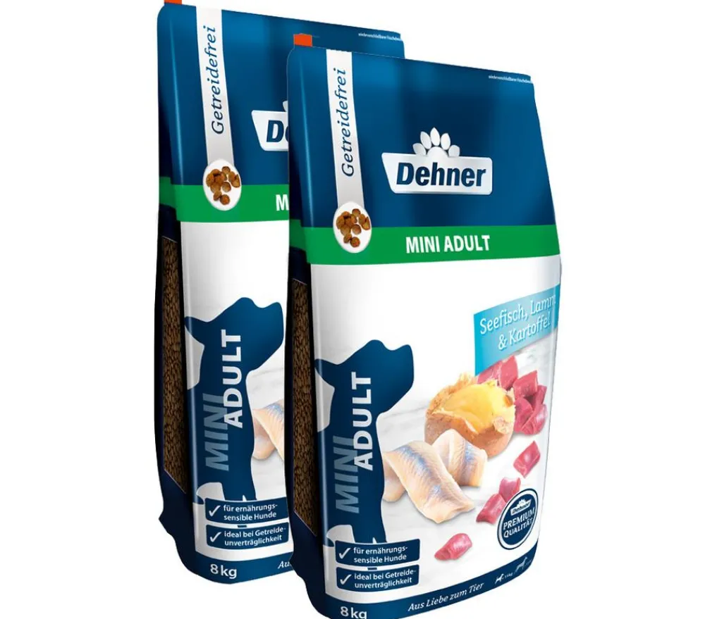 Dehner Premium Trockenfutter Hund - Trockenfutter für Hunde Mini Adult, Seefisch