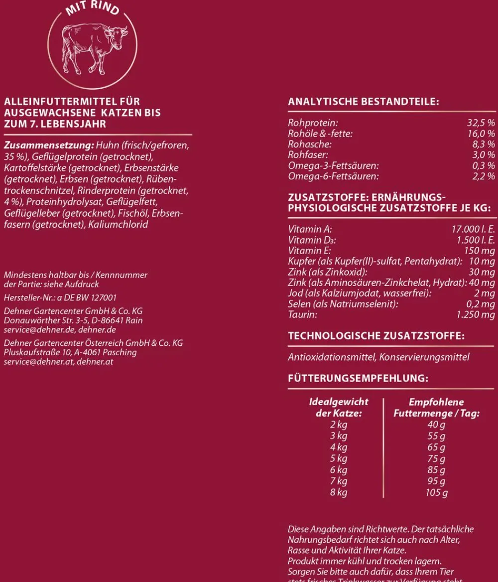 Dehner Premium Trockenfutter Katze > Trockenfutter für Katzen Adult