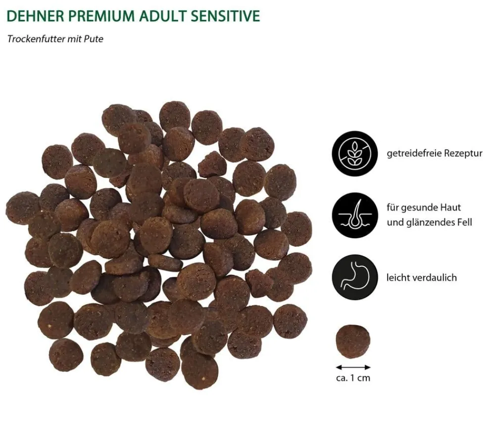 Dehner Premium Trockenfutter Katze > Trockenfutter für Katzen Sensitive Adult, Pute