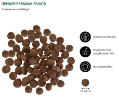 Dehner Premium Trockenfutter für Katzen Light Senior, Geflügel Online