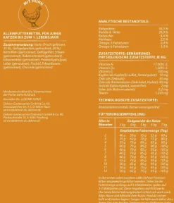 Dehner Premium Trockenfutter für Katzen Kitten, Huhn Hot