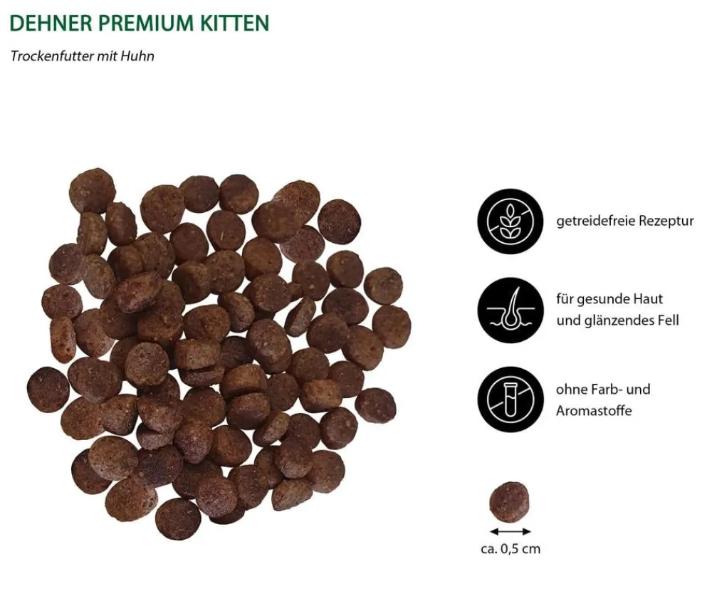 Dehner Premium Trockenfutter für Katzen Kitten, Huhn Hot