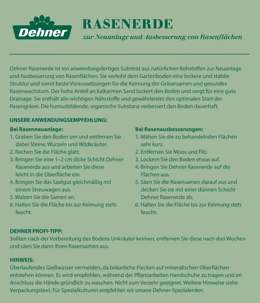 Dehner Spezialerde - Rasenerde, 40 l