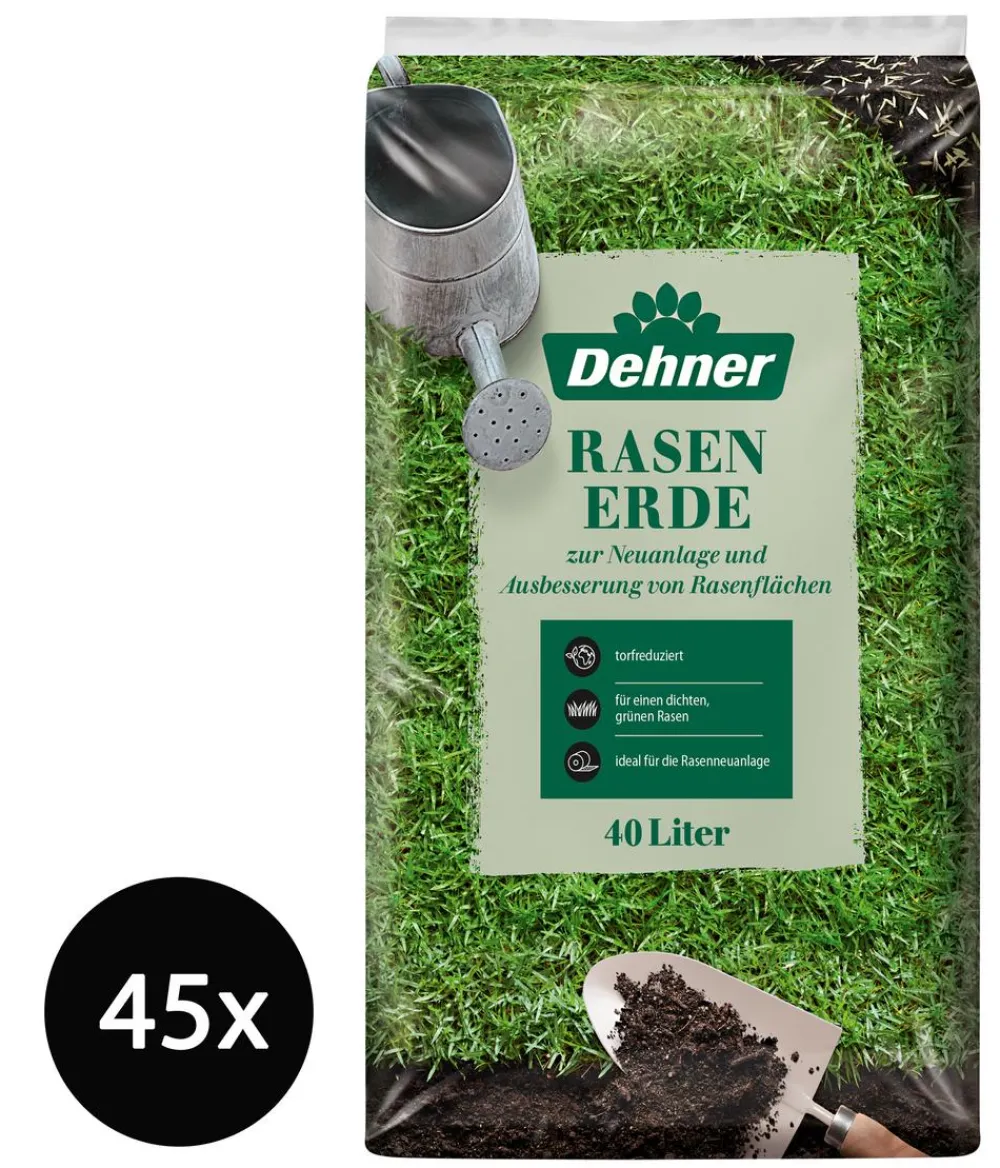 Dehner Spezialerde > Rasenerde, 45 x 40 Liter