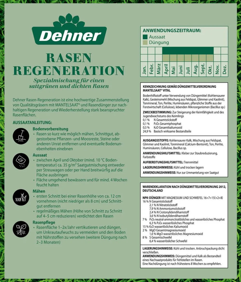 Dehner Rasensamen - Rasen-Regeneration