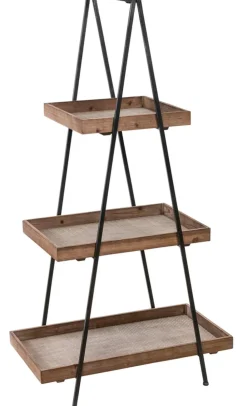 Dehner Dekoartikel|Gartenschränke & -Regale > Regal aus Metall und Holz, ca. H137,5 cm
