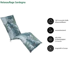 Dehner Relaxauflage Sardegna, ca. B50/H4/T168 cm