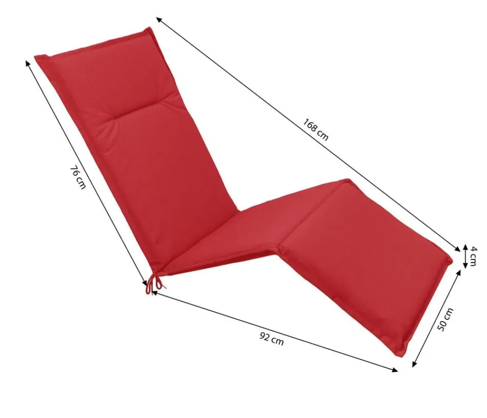 Dehner Relax- & Liegenauflagen - Relaxauflage Veneto, ca. B50/H4/T168 cm Rot