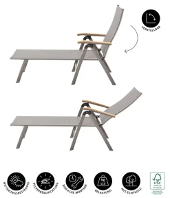 Dehner Relaxliegen > Relaxliege Colmar, ca. B66/H105/T180 cm