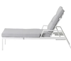 Dehner Relaxliegen|Gartenliegen Aluminium - Relaxliege Formentera, ca. B66/H97/T188,5 cm Weiß