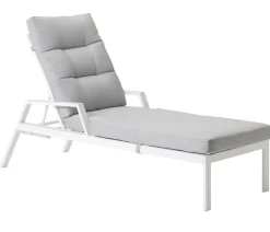 Dehner Relaxliegen|Gartenliegen Aluminium - Relaxliege Formentera, ca. B66/H97/T188,5 cm Weiß