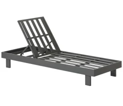 Dehner Relaxliegen - Relaxliege Riva, ca. B73/H90/T195 cm Dunkelgrau