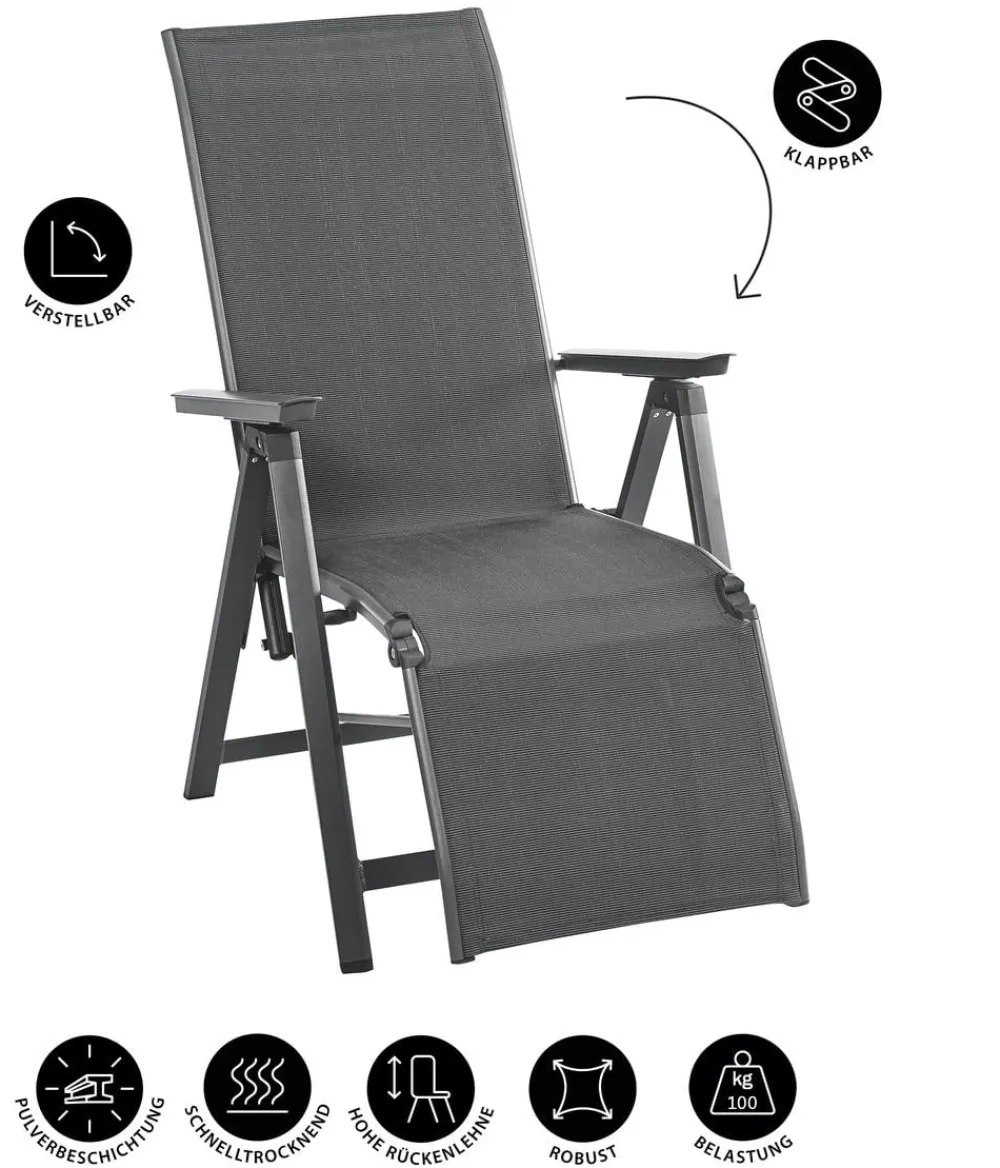 Dehner Relaxstühle|Gartenstühle Aluminium > Relaxsessel Cleveland,