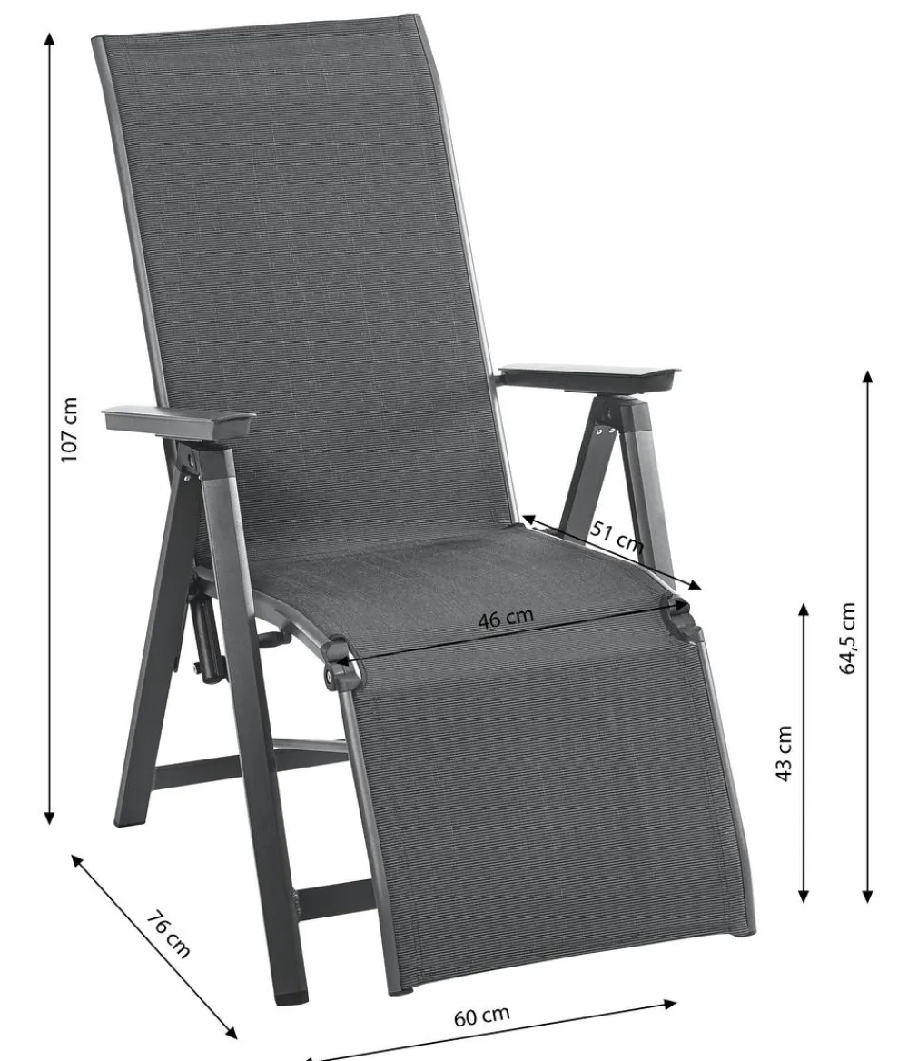 Dehner Relaxstühle|Gartenstühle Aluminium > Relaxsessel Cleveland,