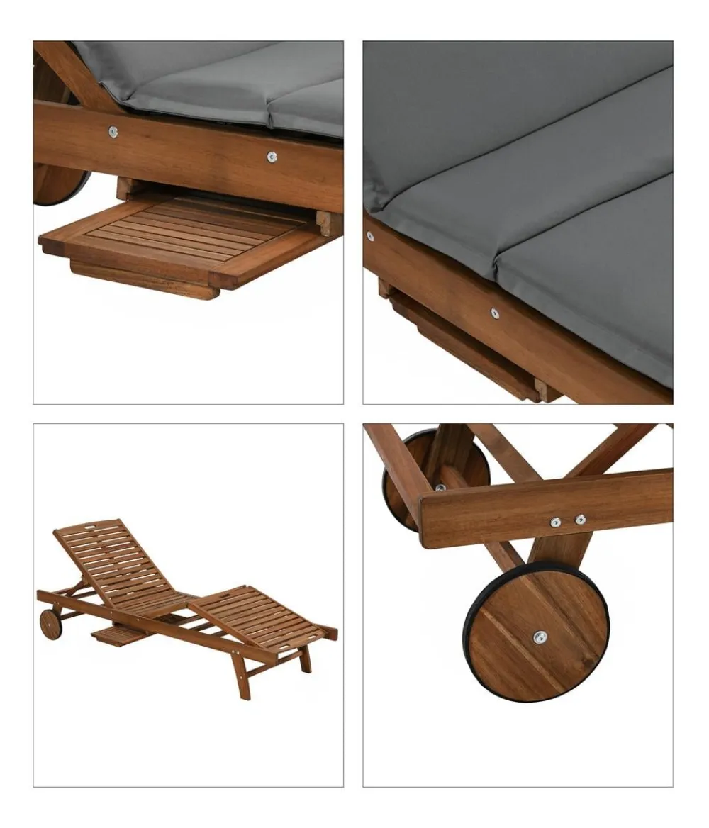 Dehner Rollliege Ravenna, ca. B70/H89/T200 cm Grau Sale