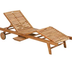 Dehner Gartenliegen Holz|Rollliegen - Rollliege Ravenna, ca. B70/H89/T200 cm Beige