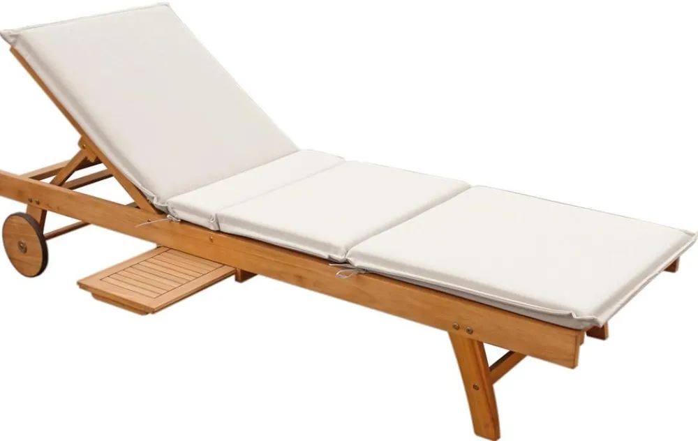 Dehner Gartenliegen Holz|Rollliegen - Rollliege Ravenna, ca. B70/H89/T200 cm Beige