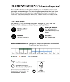 Dehner Blumensamen > Saatband Blumenmischung 'Schmetterlingswiese', L5 m
