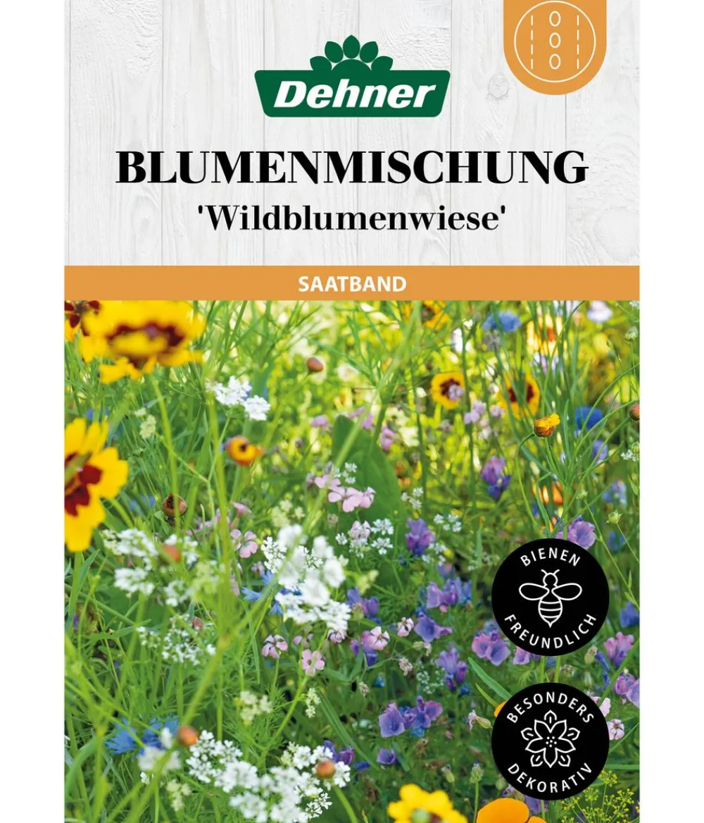 Dehner Saatband Blumenmischung 'Wildblumenwiese', L5 m Online