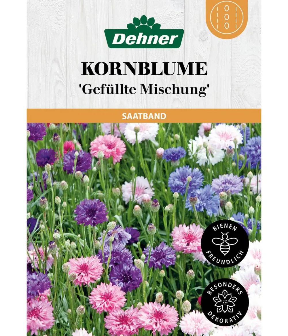 Dehner Blumensamen > Saatband Kornblume 'Gefüllte Mischung', L5 m