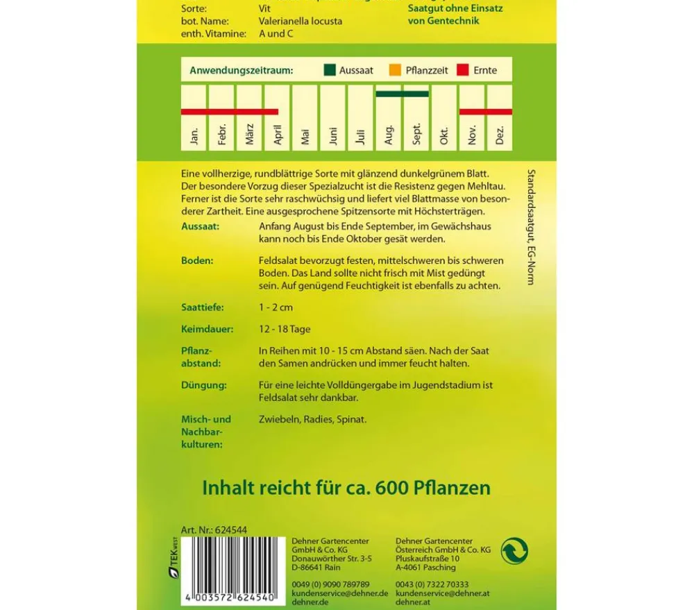 Dehner Samen Feldsalat 'Vit' Outlet
