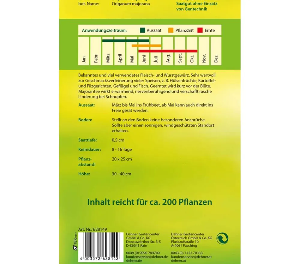 Dehner Samen Majoran New