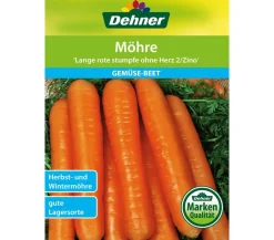 Dehner Gemüsesamen - Samen Möhre 'Lange rote stumpfe ohne Herz 2/Zino'