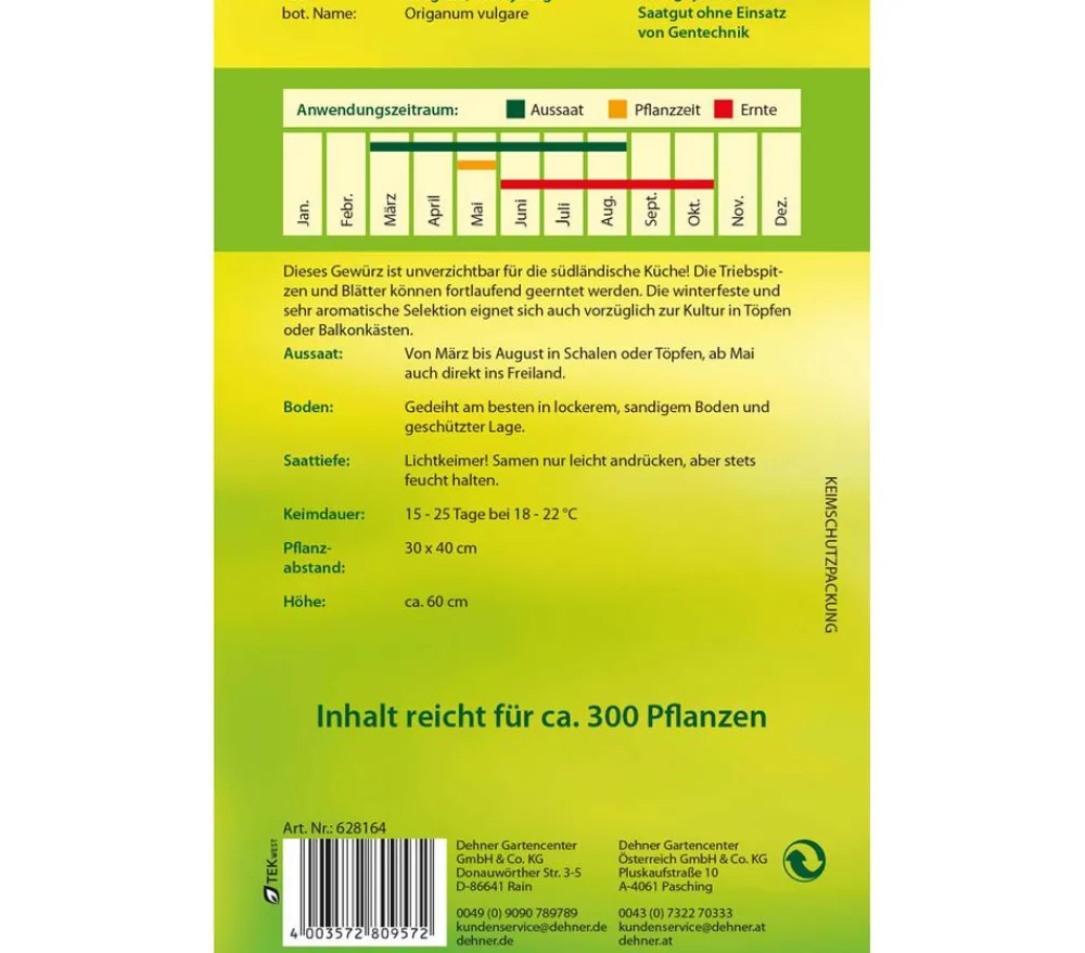 Dehner Kräutersamen - Samen Oregano