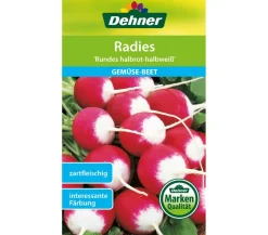 Dehner Gemüsesamen - Samen Radies 'Rundes halbrot-halbweiß'