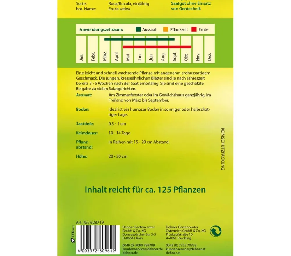 Dehner Samen Salatrauke 'Ruca/Rucola' Best