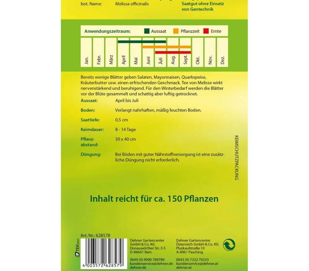 Dehner Kräutersamen - Samen Zitronenmelisse